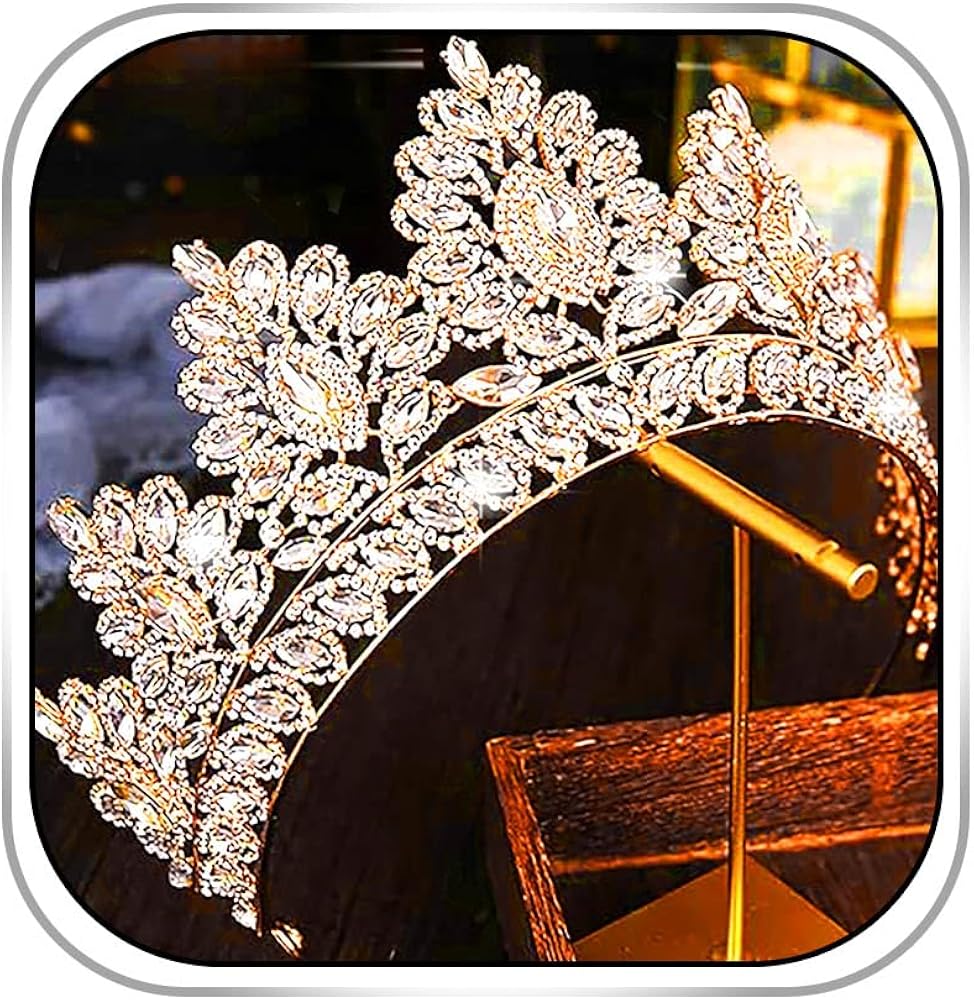 Baroque crystal tiara crown